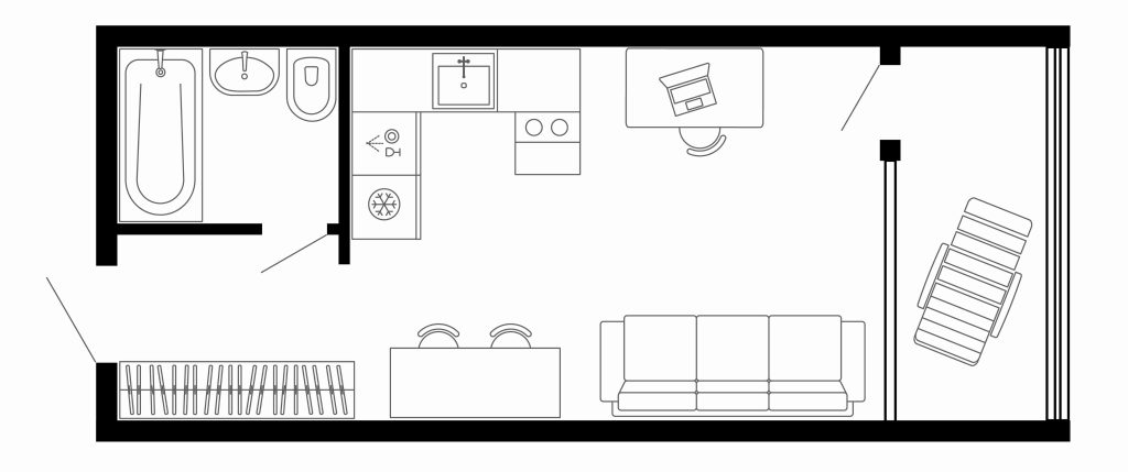 Detailed drawings of the bathroom